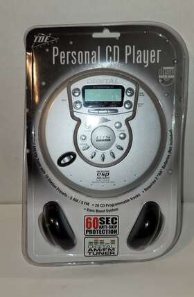 550006888 T.d.e. Systems 2003 Tde Personal Cd Player And Headphones 60sec Anti-skip Digital