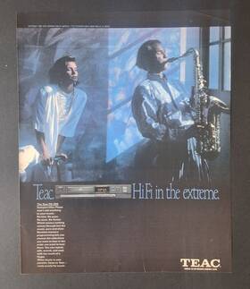 Pd-300 Teac Vintage 1980s Compact Disc Cd Player - 1985 Ad Music Art Decor