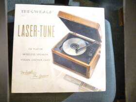 Throwback 840388323441 Laser-tune Cd Player Wireless Speaker Usb Rechargeable Bluetooth Read