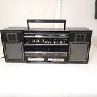 Tx-67 Mitsubishi Vtg Portable Am Fm Combo Double Cassette Player Boombox