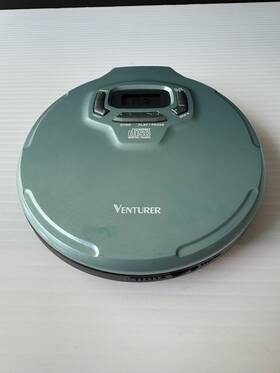 Dm8702-00 Venturer Y2k Teal Compact Disc Digital Audio Player No Charger Works With Batteries