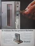 10/1982 Pub Sony Portable Cassette Recorder TCM-7 Original Ad. Fixed Price $11.67.