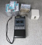 Aiwa Micro Cassette Recorder TP-M700 Voice Sensor -TESTED-12 Tapes & Eraser. Fixed Price $49.99.