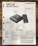 Kenwood DPC-81 Cd Player Service Manual *original*. Fixed Price $19.97.