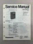 Panasonic RX-SA77 Original Service Manual Free Shipping. Fixed Price $14.00.