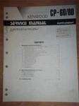 Kenwood Service Manual CP-60/80 Cassette Player **mechanism Only** Original. Fixed Price $9.98.