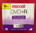 Maxell Dvd+r Data-video-music Dvd's 4.7 Gb/go 120 Min Up To/max 16X 10 Pk Opened. Fixed Price $5.00.