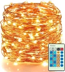 Moobibear Led Decorative Fairy String Lights Warm WHITE-66FT With Remote. Fixed Price $36.16.