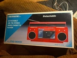 New Vintage Nib Red Shinaon MG-3000 Stereo Cassette Player Detachable Rare. Fixed Price $395.00.