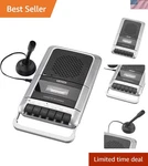 Jensen Portable Cassette Player & Recorder - Compact, Dual Microphone Design. Fixed Price $55.09.