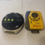 Two Sony Walkmans- D-EJ360 Cd & Tv/fm/am Sports Radio Cassette Player WM-FS495. Fixed Price $44.00.