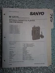 Sanyo M-GR75 Service Manual Original Repair Book Stereo Walkman Tape Player. Fixed Price $19.99.