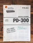 Teac PD-300 Cd Player Service Manual *original*. Fixed Price $14.97.