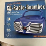 Sylvania Retro-style Portable Cd Radio Boombox, Blue, Audio New. Fixed Price $45.88.