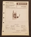 Sanyo M-G95, Mini Am/fm Stereo Radio Cassette Player Reverse, Service Manual.. Fixed Price $14.99.