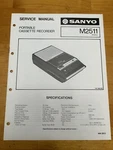 Sanyo M2511 Portable Cassette Tape Recorder Service Manual Vintage Oem Diagrams. Fixed Price $13.99.