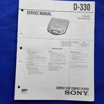 Sony D-330 Service Manual Original Paper Oem Repair Guide Usa. Fixed Price $79.00.