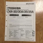 Original Toshiba Service Manual For Xr Model Cd Players Select One. Fixed Price $8.98.