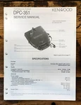 Kenwood DPC-351 Cd Player Service Manual *original*. Fixed Price $14.97.