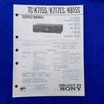 Sony TC-K715S TC-K717ES TC-K815S Service Manual Original Paper Oem Repair Guide. Fixed Price $22.23.