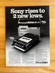 1977 Print Ad Sony Portable Tape TC-205 Recorder & CF-302 Stereo Cassette Player. Fixed Price $7.99.