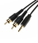 ONA14TA039 Y Audio Cable Foot With Gold Plated Connectors 7FT - Black. Fixed Price $10.11.