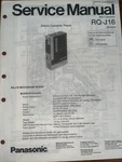 Panasonic RQ-J16 Service Manual Cassette Tape Player Original. Fixed Price $19.99.