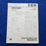 Sony D-824K Revised Service Manual Original Paper Oem Repair Guide Usa. Fixed Price $106.75.
