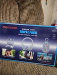 Memorex Wireless Audio Triple Pack Earbuds Headphones Bluetooth Speaker Silver. Fixed Price $76.49.