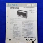 Sony WM-R15 Service Manual Original Paper Oem Repair Guide Usa. Fixed Price $26.96.