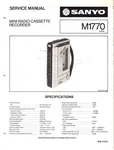 Service Manual Sanyo M1770 Mini Radio Cassette Recorder. Fixed Price $19.95.