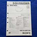 Sony D-E551 D-E555 D-E556CK Service Manual Original Paper Oem Repair Guide Usa. Fixed Price $29.95.
