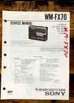 Sony WM-FX70 Radio Cassette Service Manual *original*. Fixed Price $14.97.
