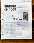 Toshiba Model KT-4065 Cassette Service Manual *original*. Fixed Price $14.97.