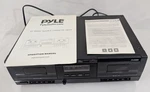 Pyle PT-659DU Dual Stereo Double Cassette Deck Player Recorder Usb To MP3 Tested. Fixed Price $95.85.