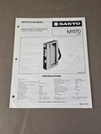 Sanyo Mini Cassette Recorder M1170 Service Manual D-6117. Fixed Price $54.95.