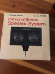Vintage Radio Shack Realistic Personal Stereo Speaker System Cat No 40-155. Fixed Price $11.00.