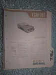 Sony TCM-787 Service Manual Original Repair Book Cassette Tape Player Recorder. Fixed Price $19.99.