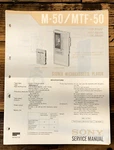 Sony M-50 MTF-50 Micro Cassette Service Manual *original*. Fixed Price $14.97.