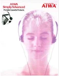 Aiwa - Portable Cassette Brochure Catalog 1986 English. Fixed Price $14.00.