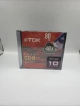 Tdk 10 Pack Data Cd-r Slim Case 80 Minutes 700 Mb 40X Compatible New Sealed. Fixed Price $21.15.