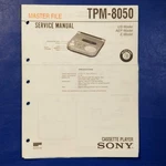 Sony TPM-8050 Service Manual Original Paper Oem Repair Guide Usa. Fixed Price $85.40.