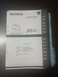 Aiwa HS-PS181 Service Manual Original Repair Book Stereo Cassette Player. Fixed Price $49.99.