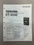 Toshiba KT-4548 Original Service Manual Free Shipping. Fixed Price $14.00.