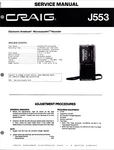 Craig J553, Electronic Notebook Microcassette Recorder, Original Service Manual. Fixed Price $15.00.