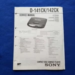Sony D-141CK-D-142CK Service Manual Original Paper Oem Repair Guide Usa. Fixed Price $29.95.