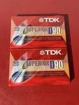 Tdk Superior 90 Blank Cassette Tapes Normal Bias Music 2 Pack. Fixed Price $9.95.