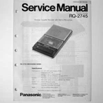 Panasonic RQ-2745 Cassette Recorder Service Manual Schematics Parts Lists. Fixed Price $8.55.