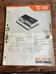 Sony Stereo Cassette Tapecorder TC-140 Service Manual. Fixed Price $14.99.