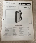 MARCH/82SANYO M1770 Mini Radio Cassette Recorder Servicio Manual. Fixed Price $20.00.